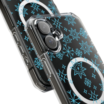 Snowflake Magnetic Clear Impact Case - Stylish & Durable iPhone Protection