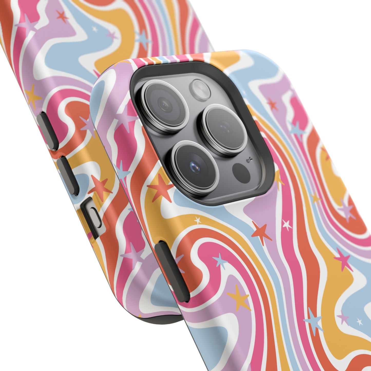 Colorful Impact-Resistant Phone Case - Vibrant Swirl Design