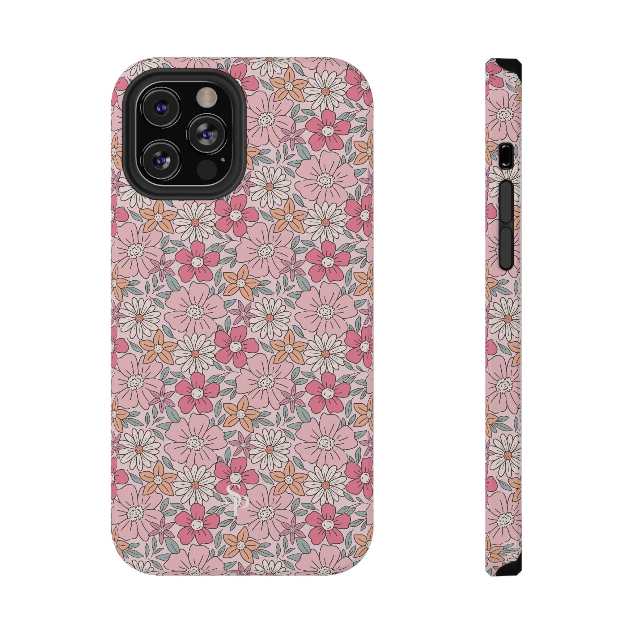 Pink Flowers Impact-Resistant Case
