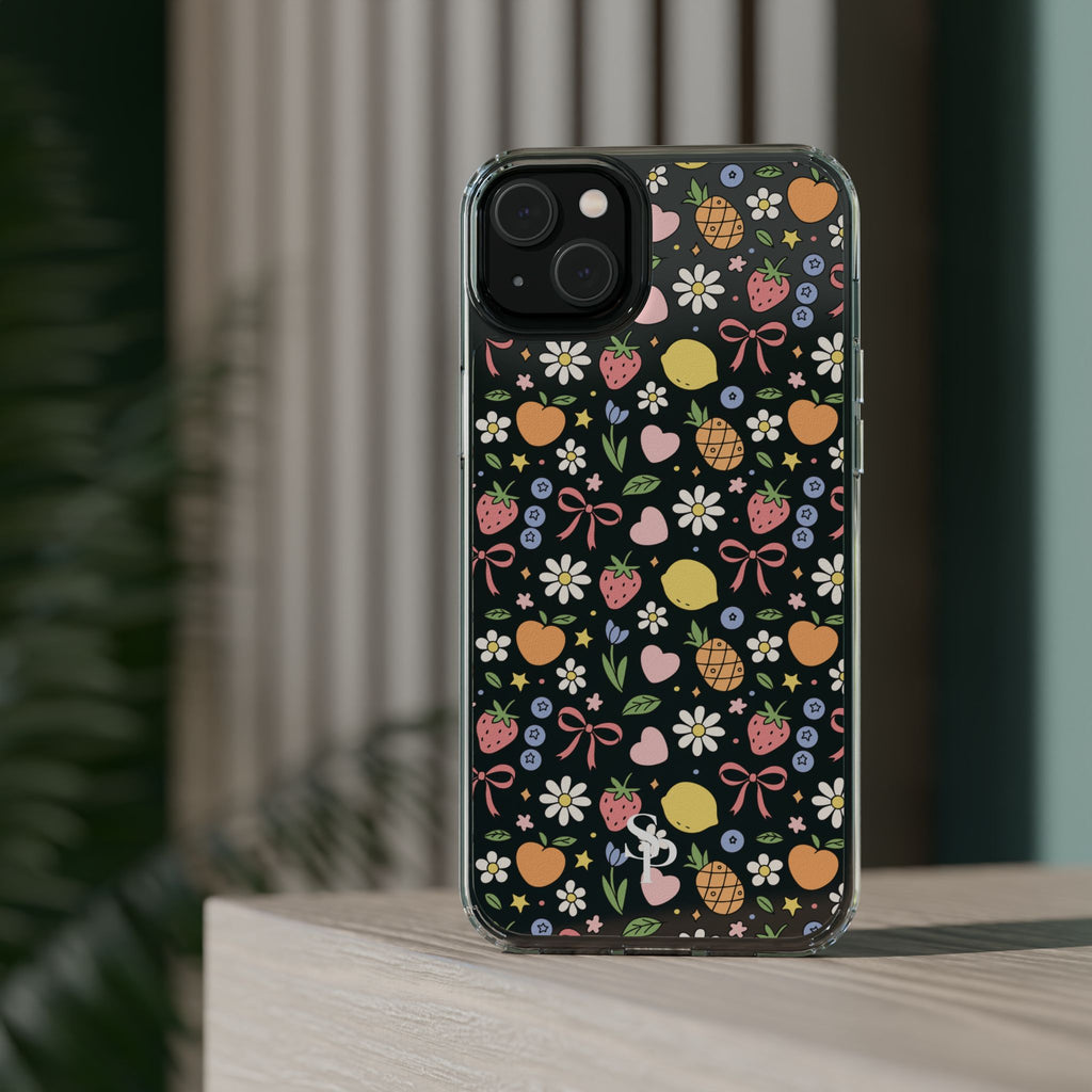 Fruit and Floral Pattern Clear Case