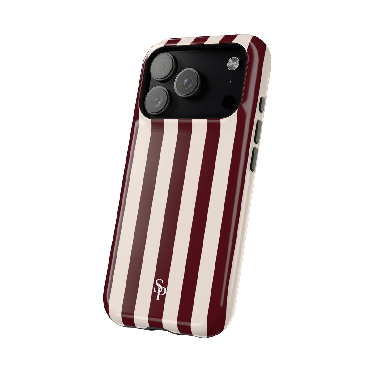 Burgundy Striped Magnetic Phone Case