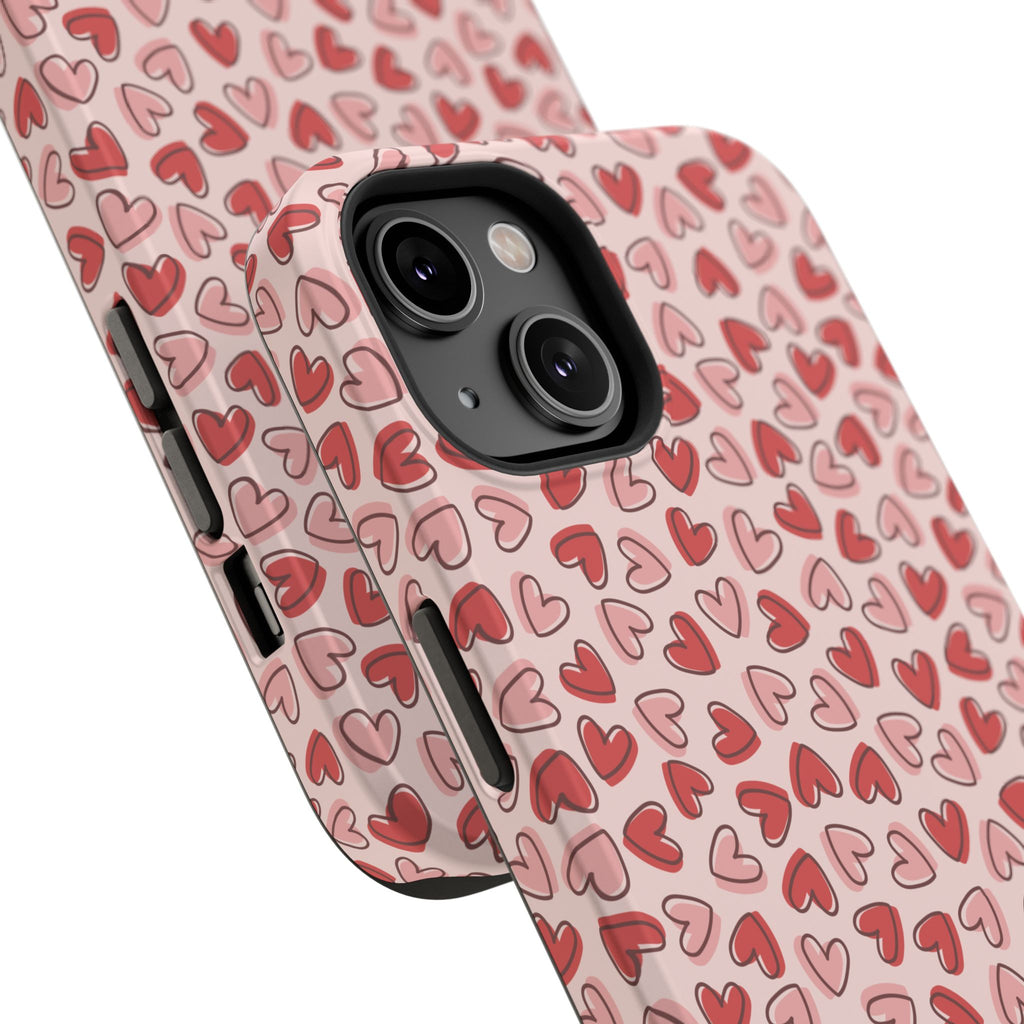 Heart Pattern Impact-Resistant Phone Case - Stylish Protection for Valentine's Day & Everyday Love