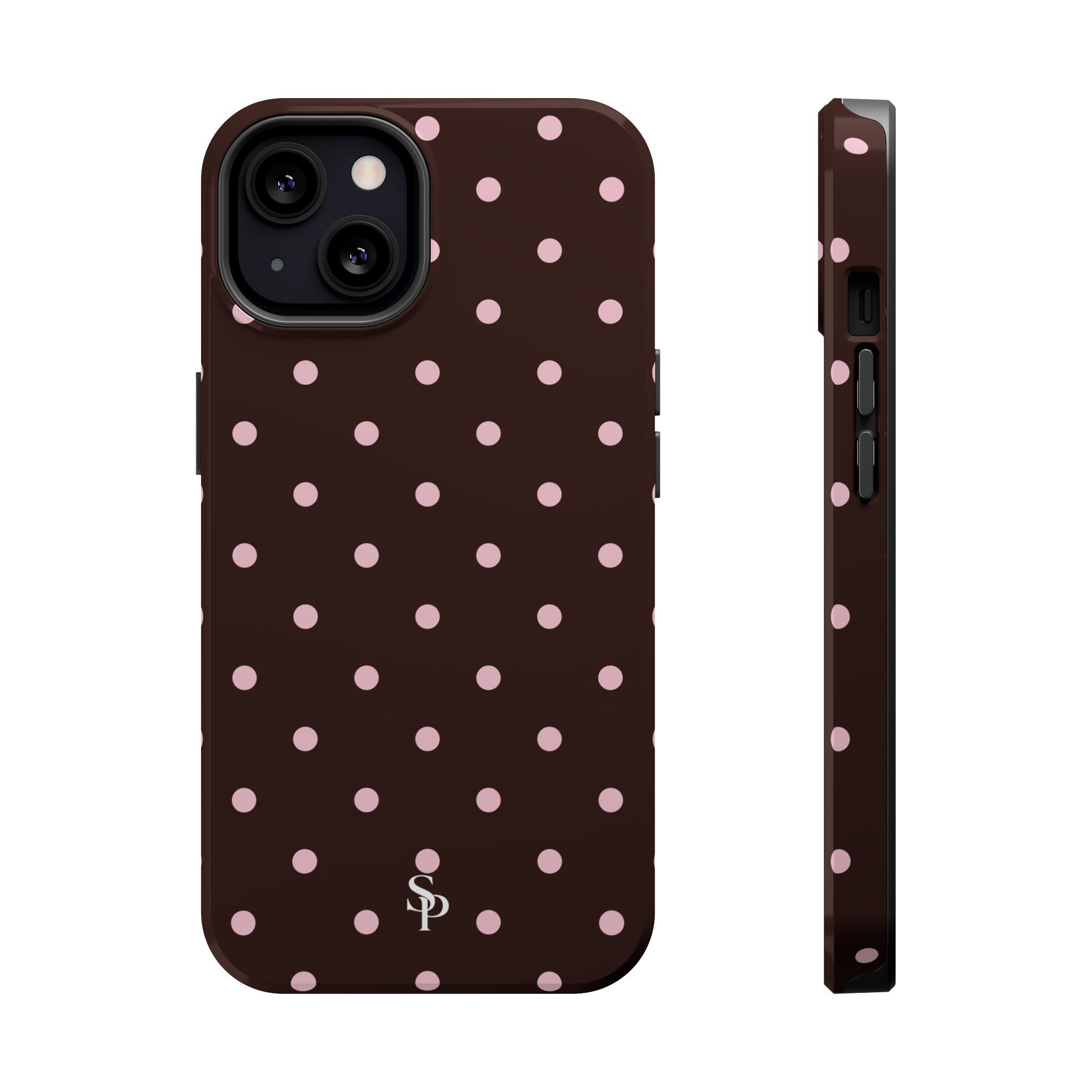 Brown Polka Dot Magnetic Impact-Resistant Phone Case