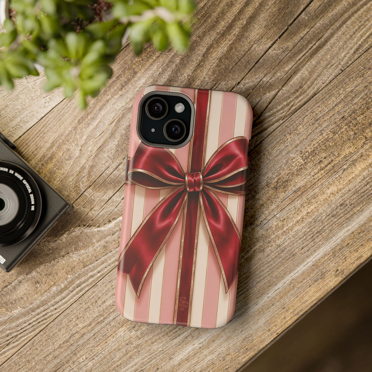 Red Bow Gift Wrap Magnetic Phone Case