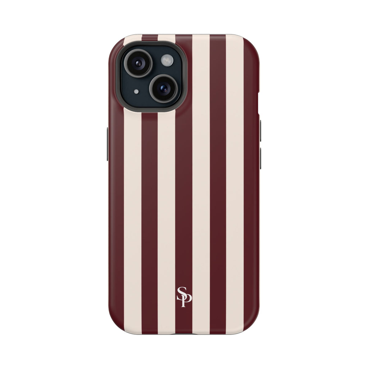 Burgundy Striped Magnetic Phone Case