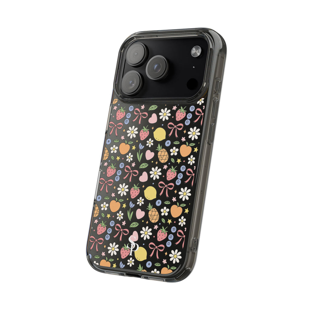 Fruit and Floral Pattern Clear Case