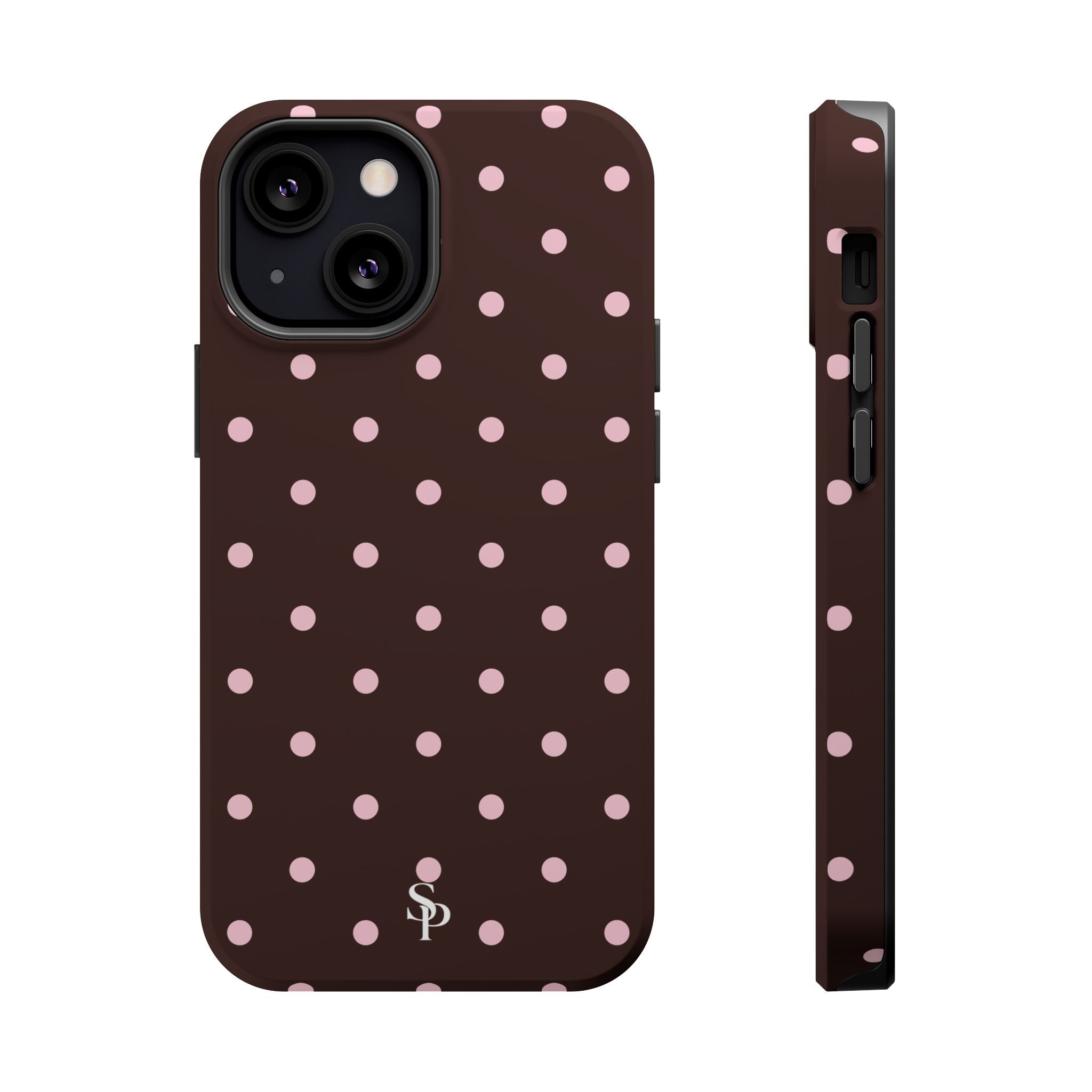 Brown Polka Dot Magnetic Impact-Resistant Phone Case