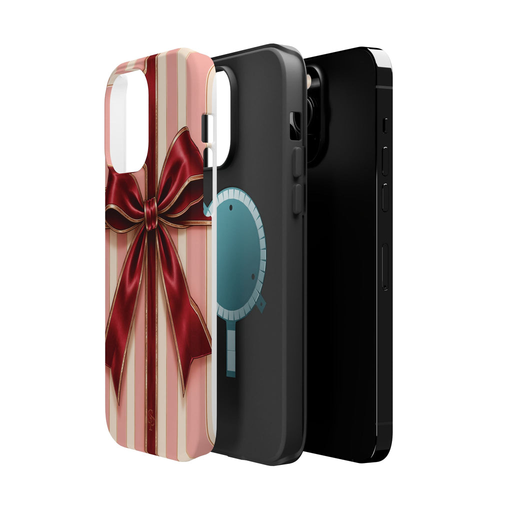 Red Bow Gift Wrap Magnetic Phone Case