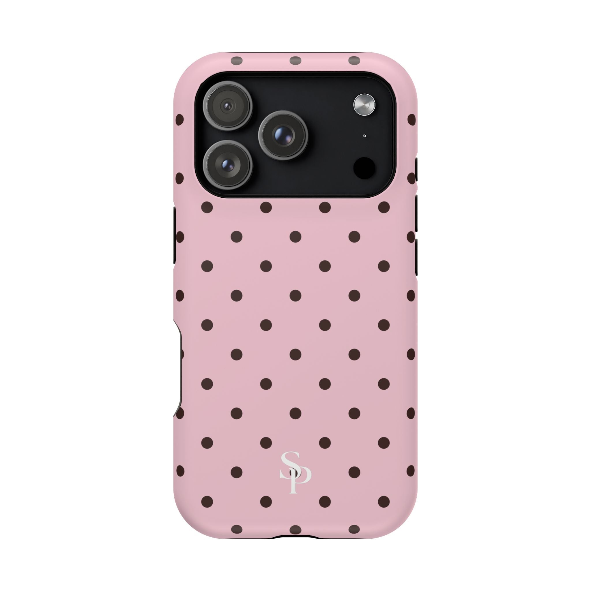 Pink Polka Dot Magnetic Impact Phone Case