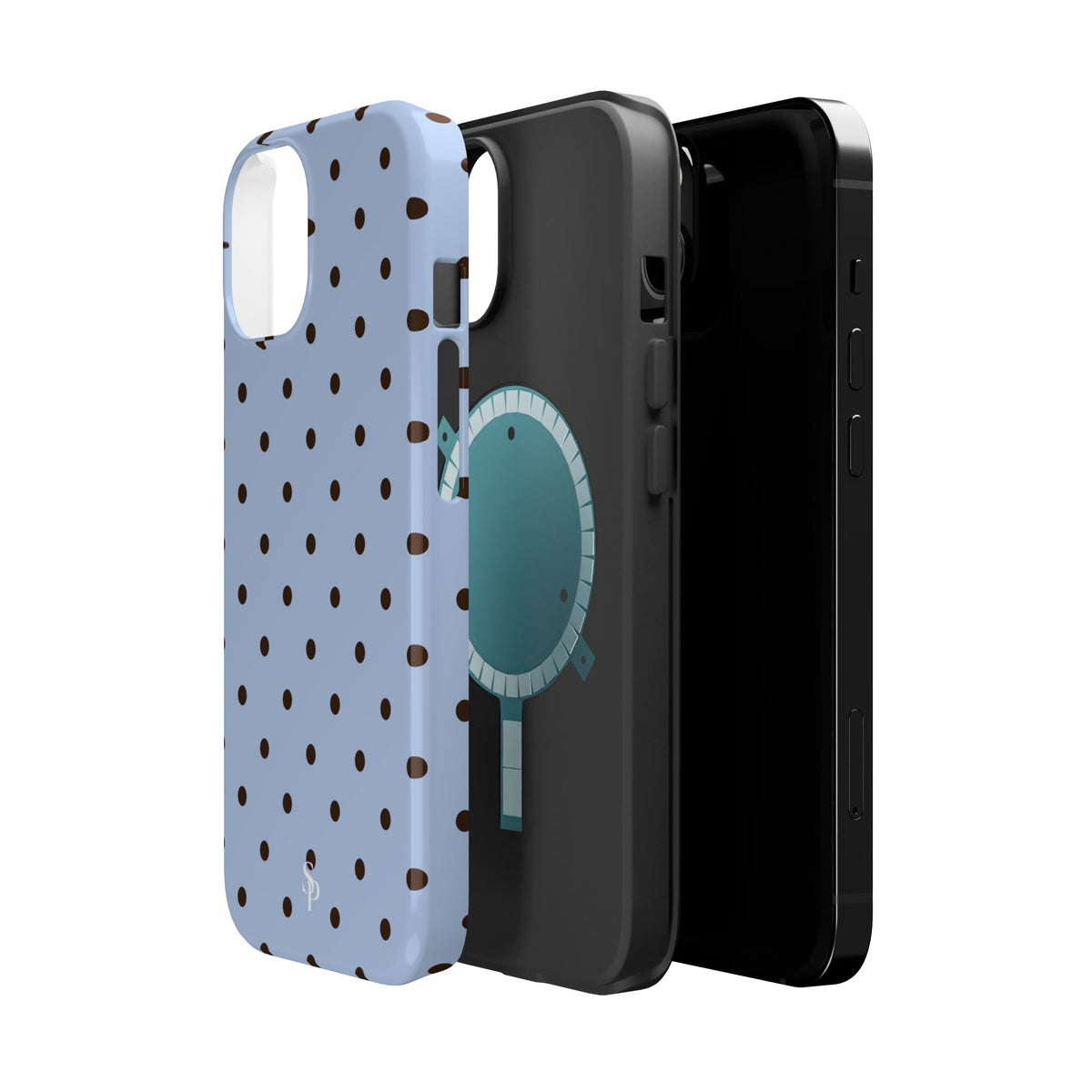Blue Polka Dot Magnetic Impact Phone Case