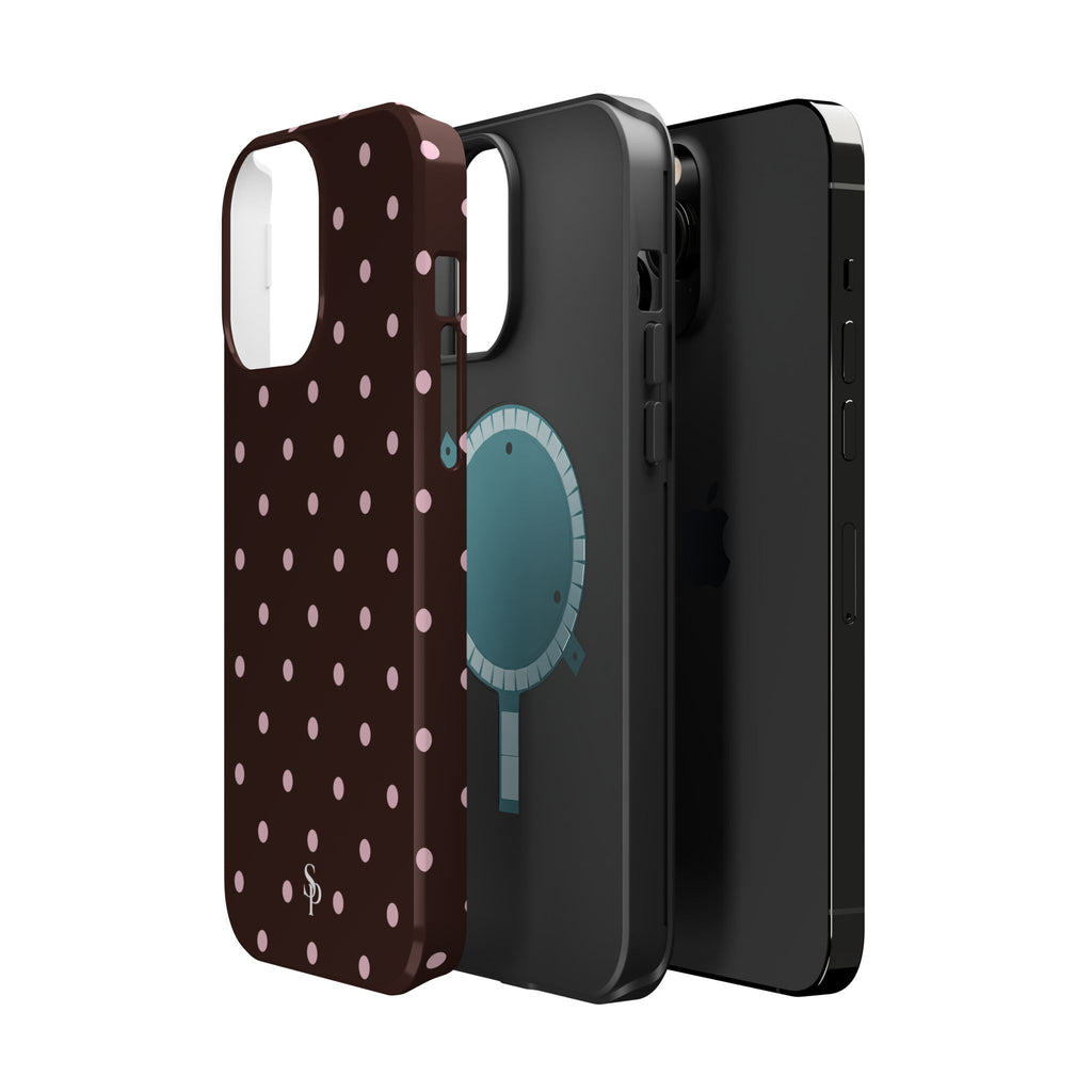 Brown Polka Dot Magnetic Impact-Resistant Phone Case