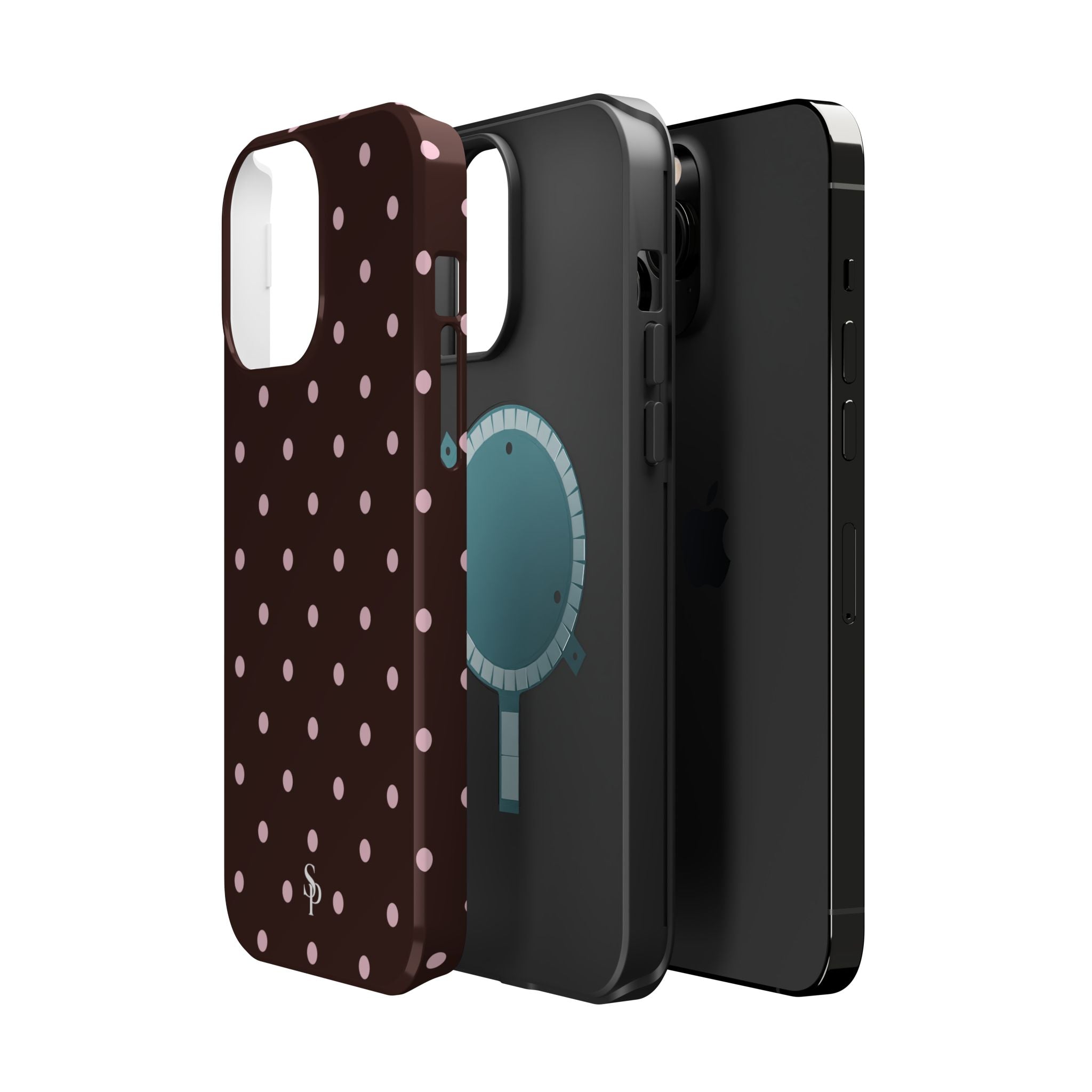 Brown Polka Dot Magnetic Impact-Resistant Phone Case