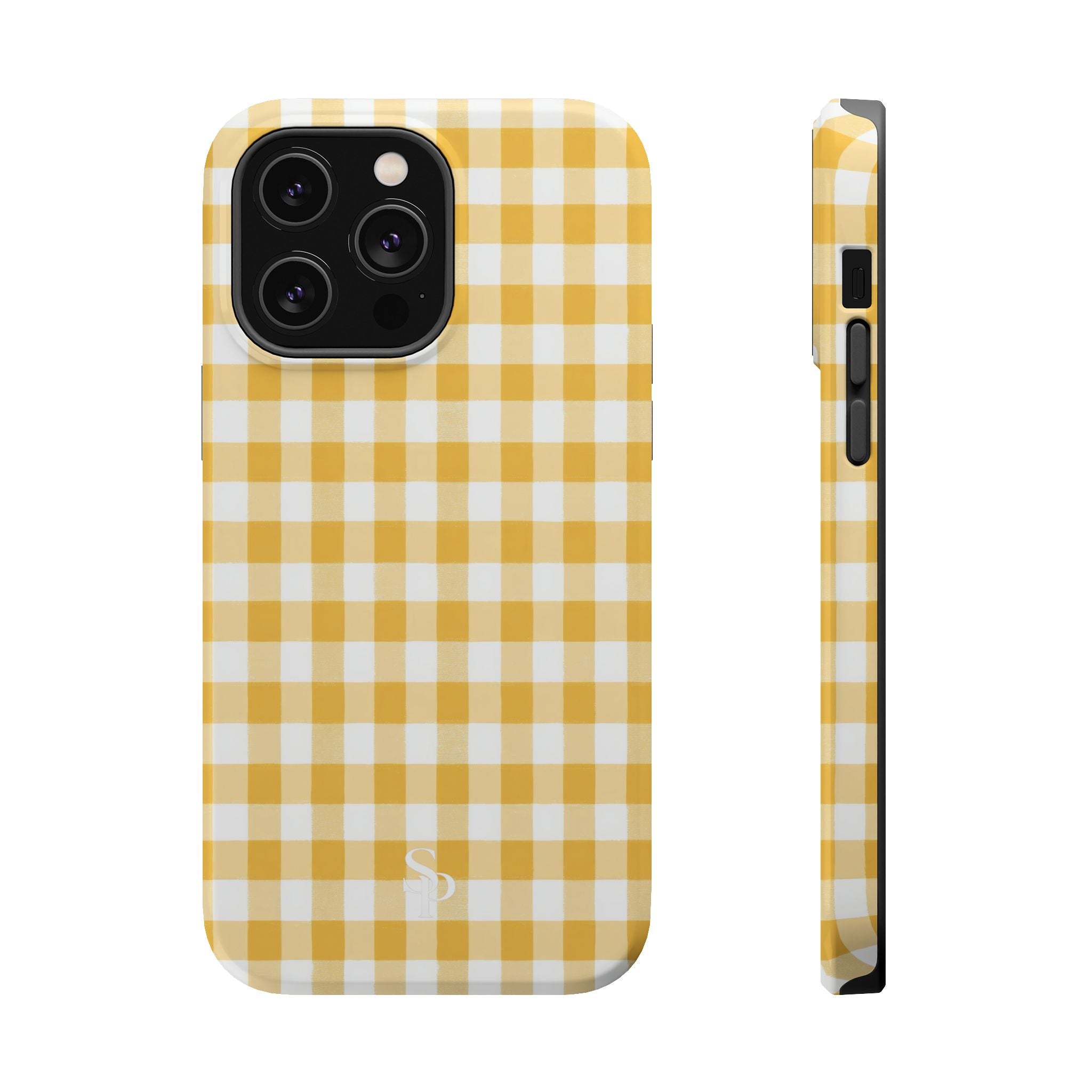 Yellow Gingham Magnetic Impact-Resistant Phone Case