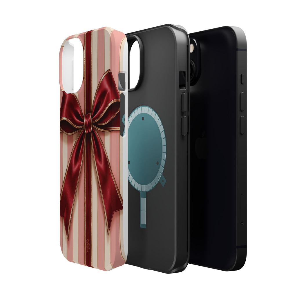 Red Bow Gift Wrap Magnetic Phone Case