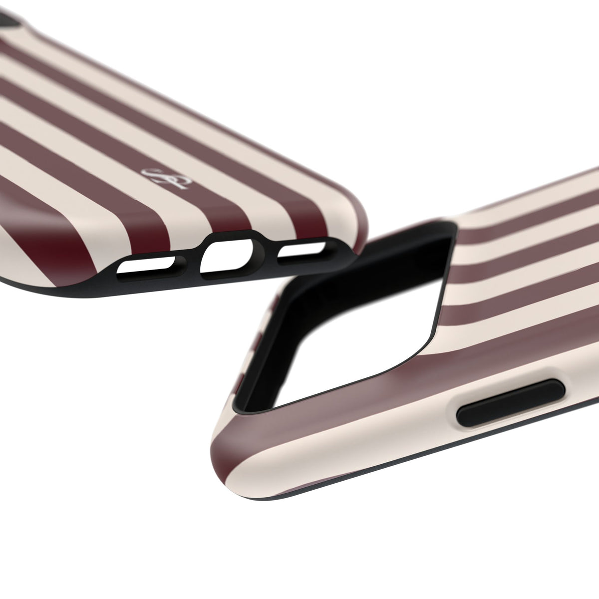 Burgundy Striped Magnetic Phone Case