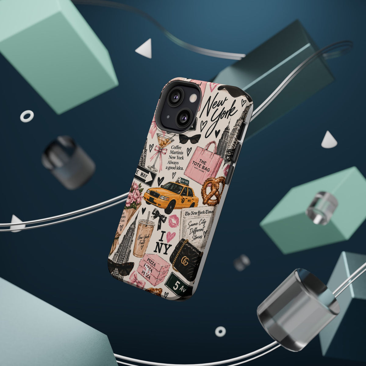 Pink New York Magnetic Phone Case