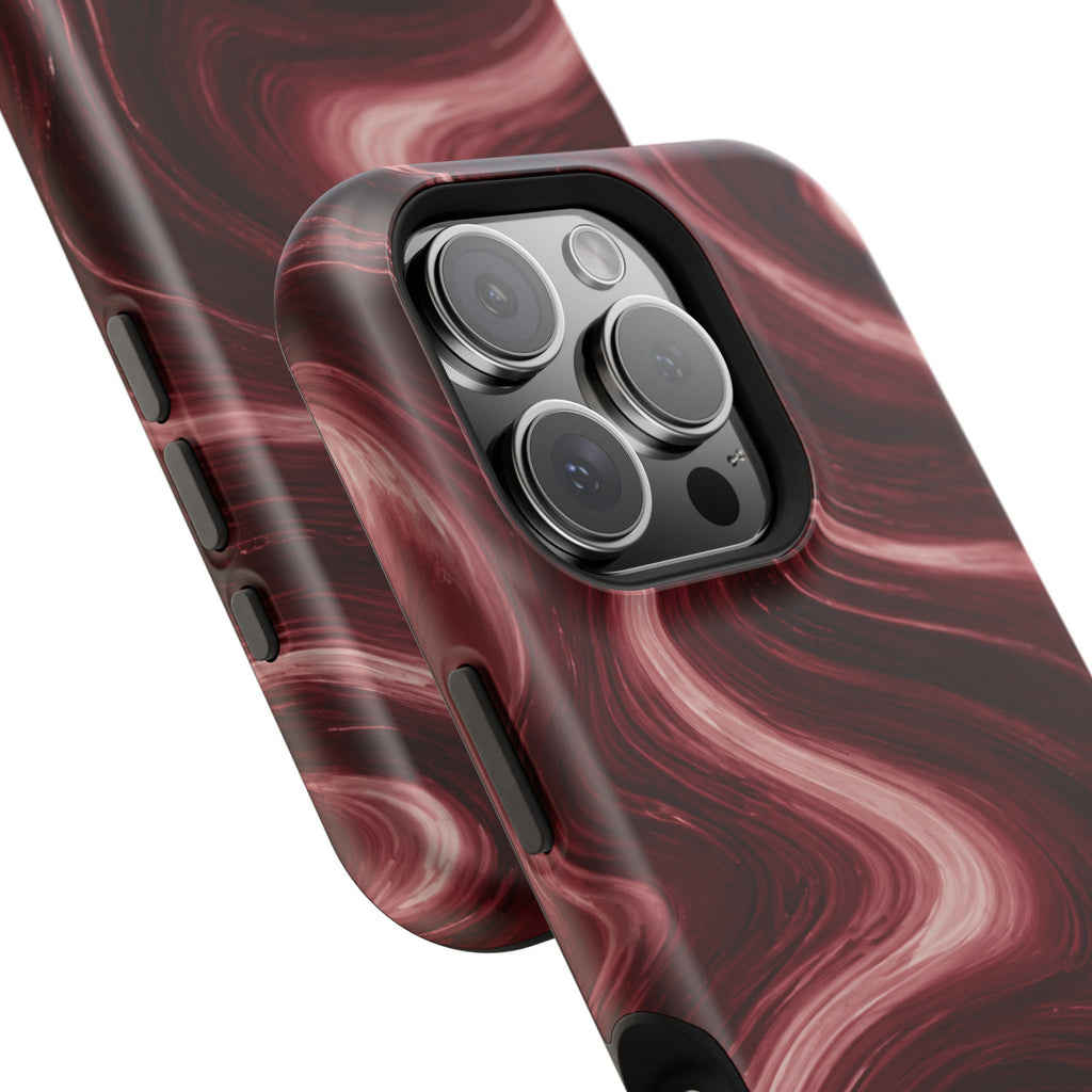 Burgundy Marble Magnetic Phone Case