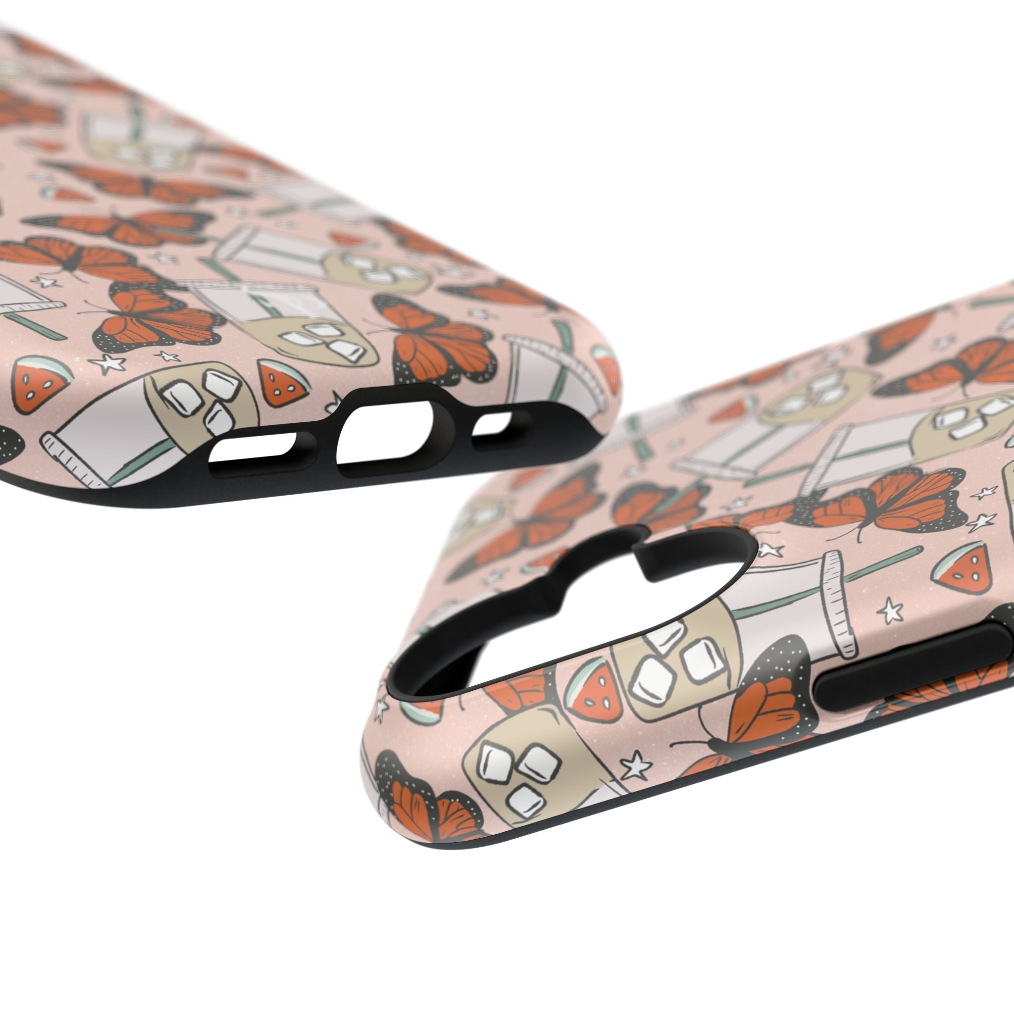 Iced Coffee & Butterfly Impact-Resistant Cases