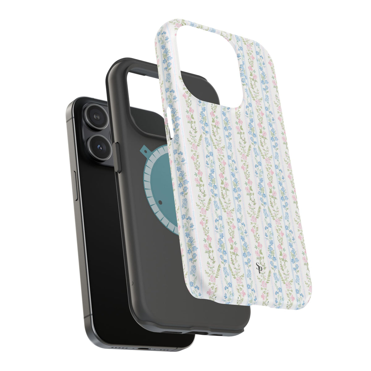 Pastel Floral Pattern Magnetic Tough Case