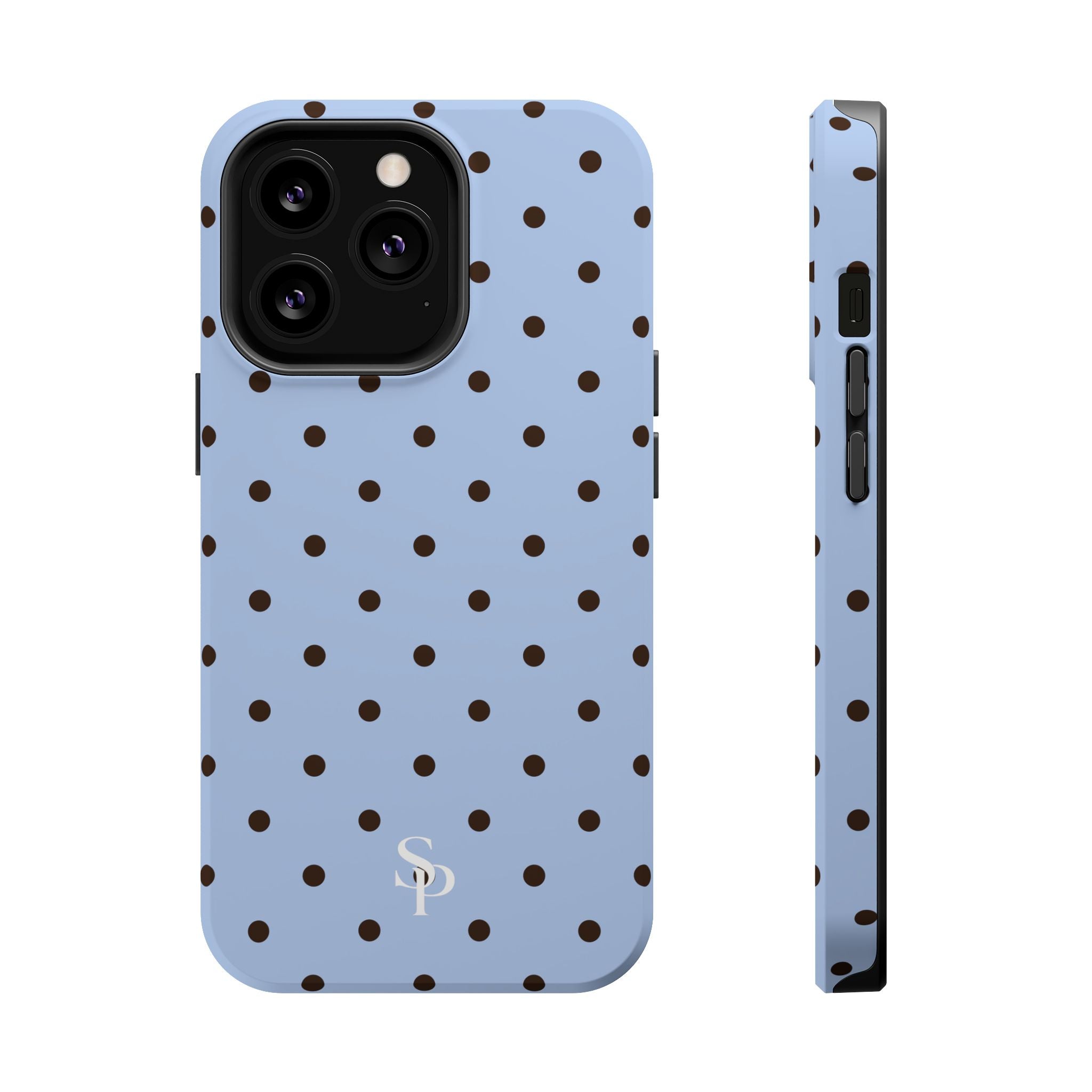 Blue Polka Dot Magnetic Impact Phone Case