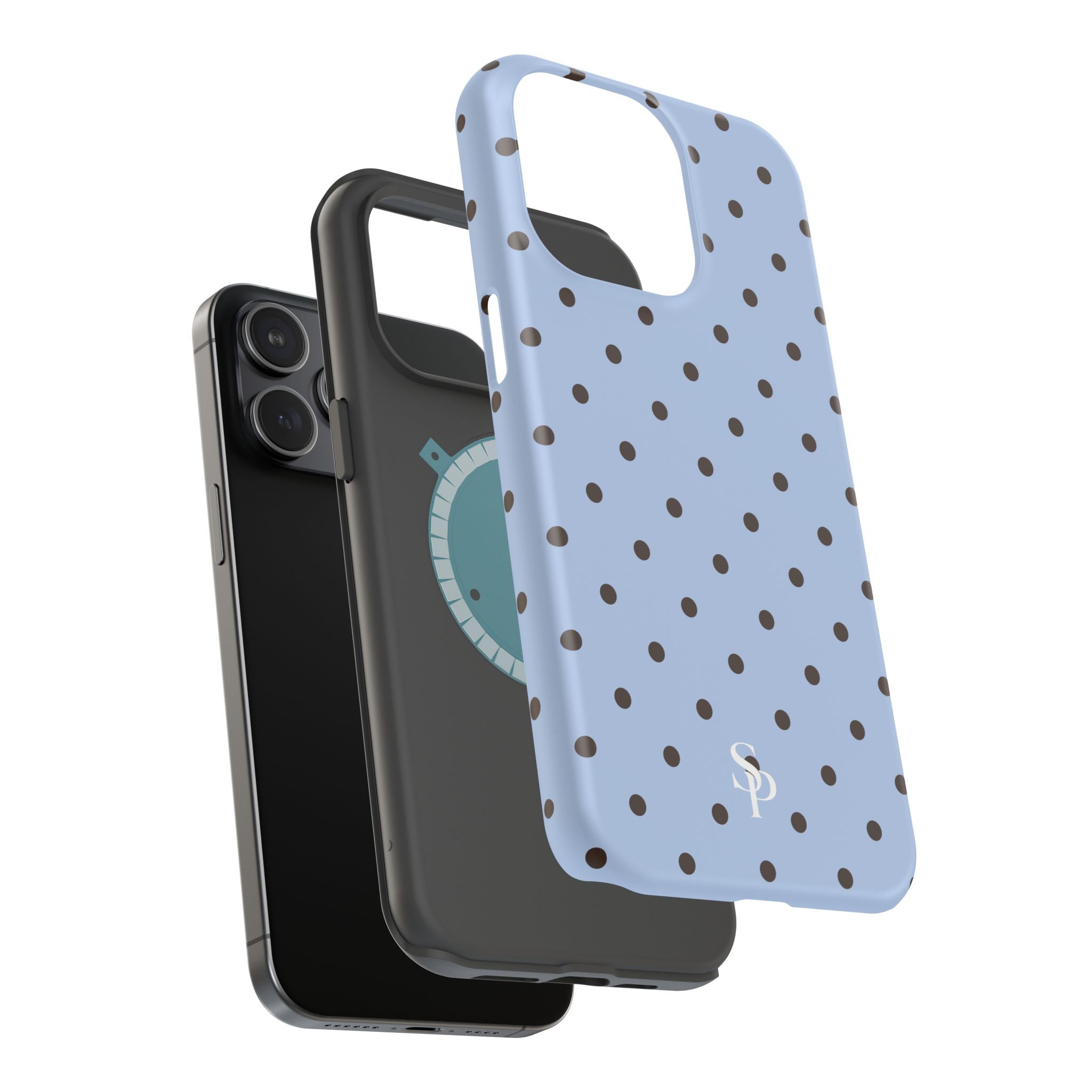 Blue Polka Dot Magnetic Impact Phone Case