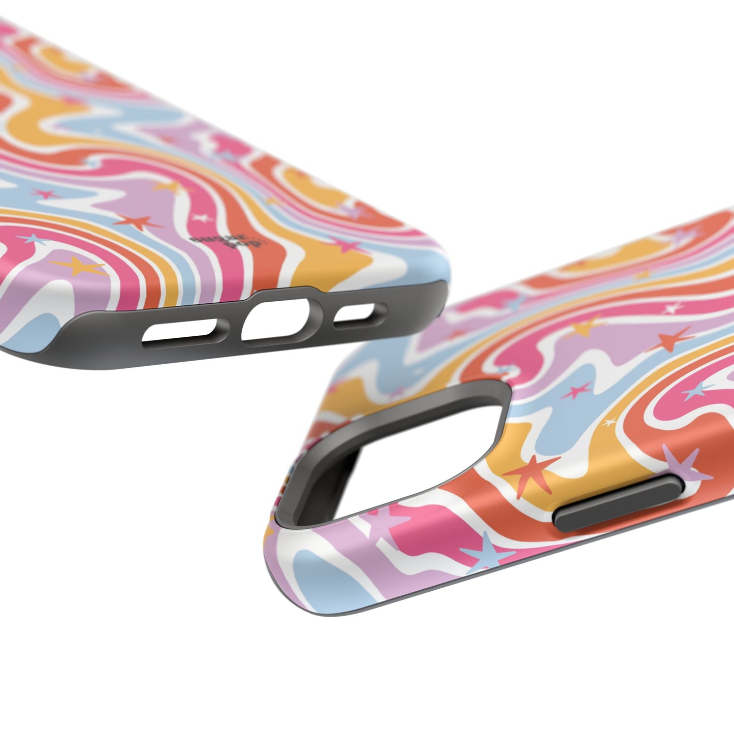 Colorful Impact-Resistant Phone Case - Vibrant Swirl Design