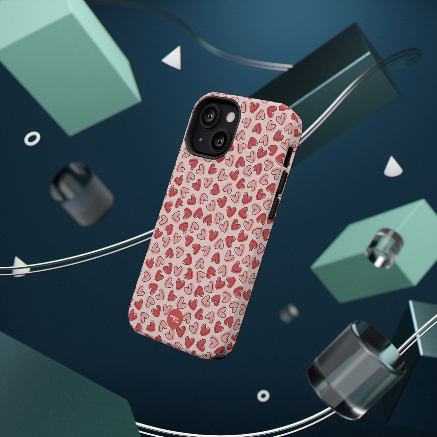 Heart Pattern Impact-Resistant Phone Case - Stylish Protection for Valentine's Day & Everyday Love