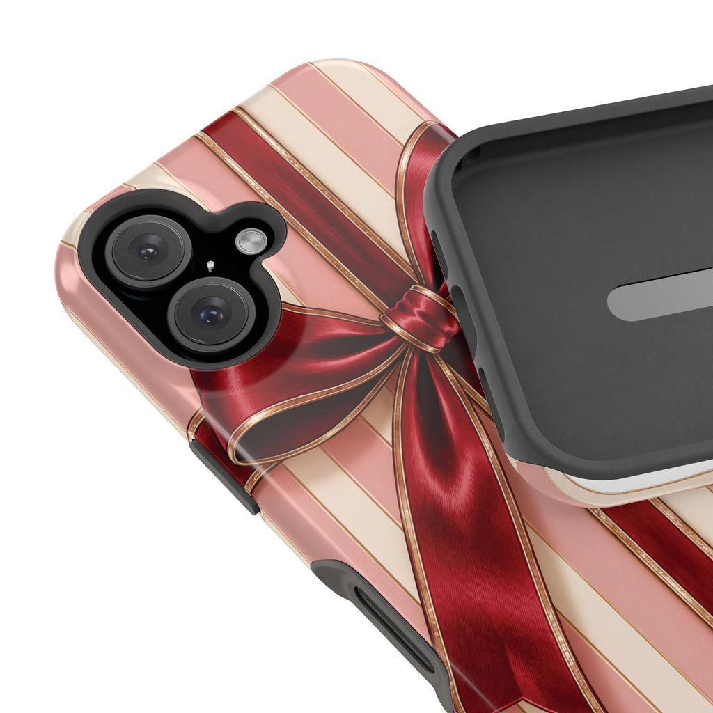 Red Bow Gift Wrap Magnetic Phone Case