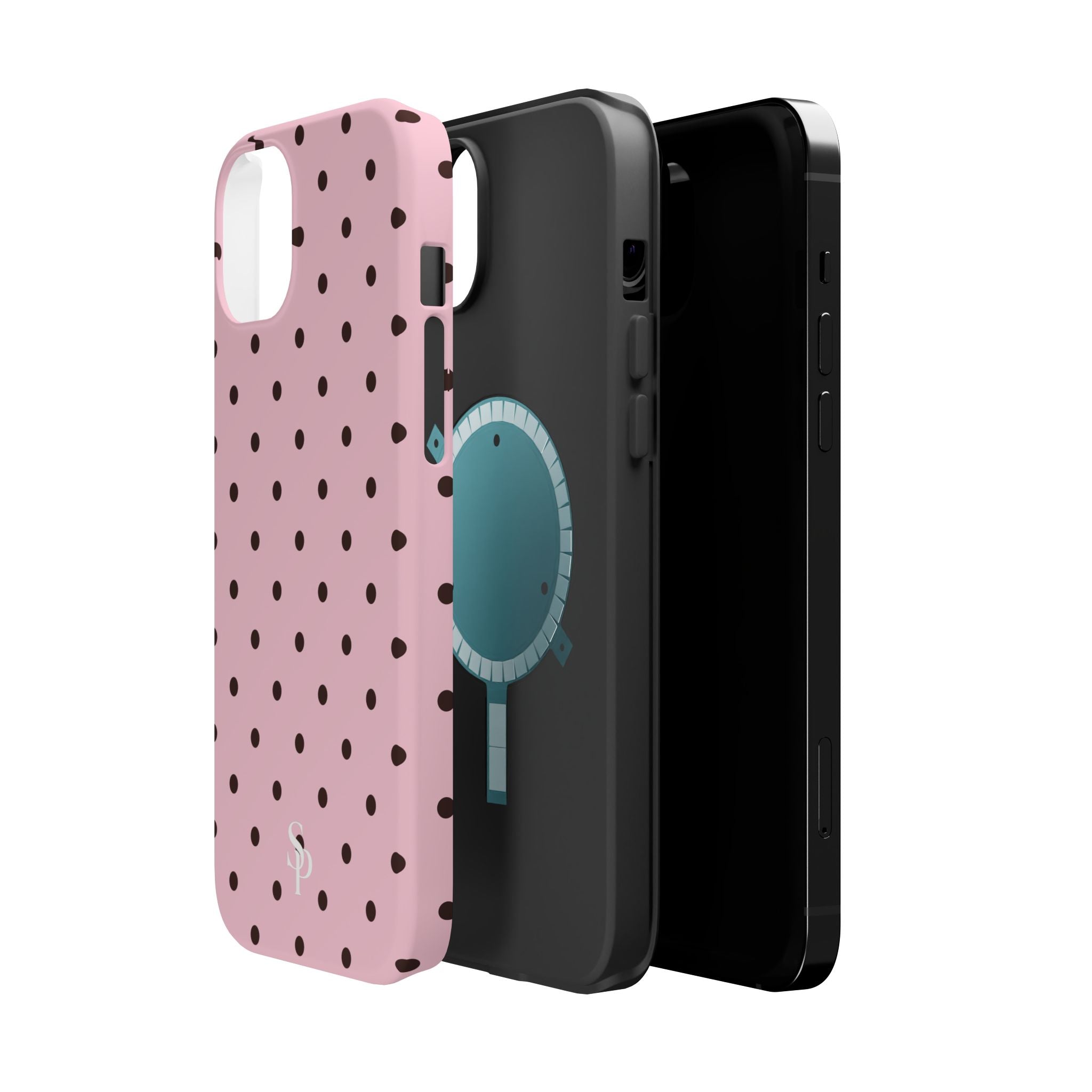 Pink Polka Dot Magnetic Impact Phone Case