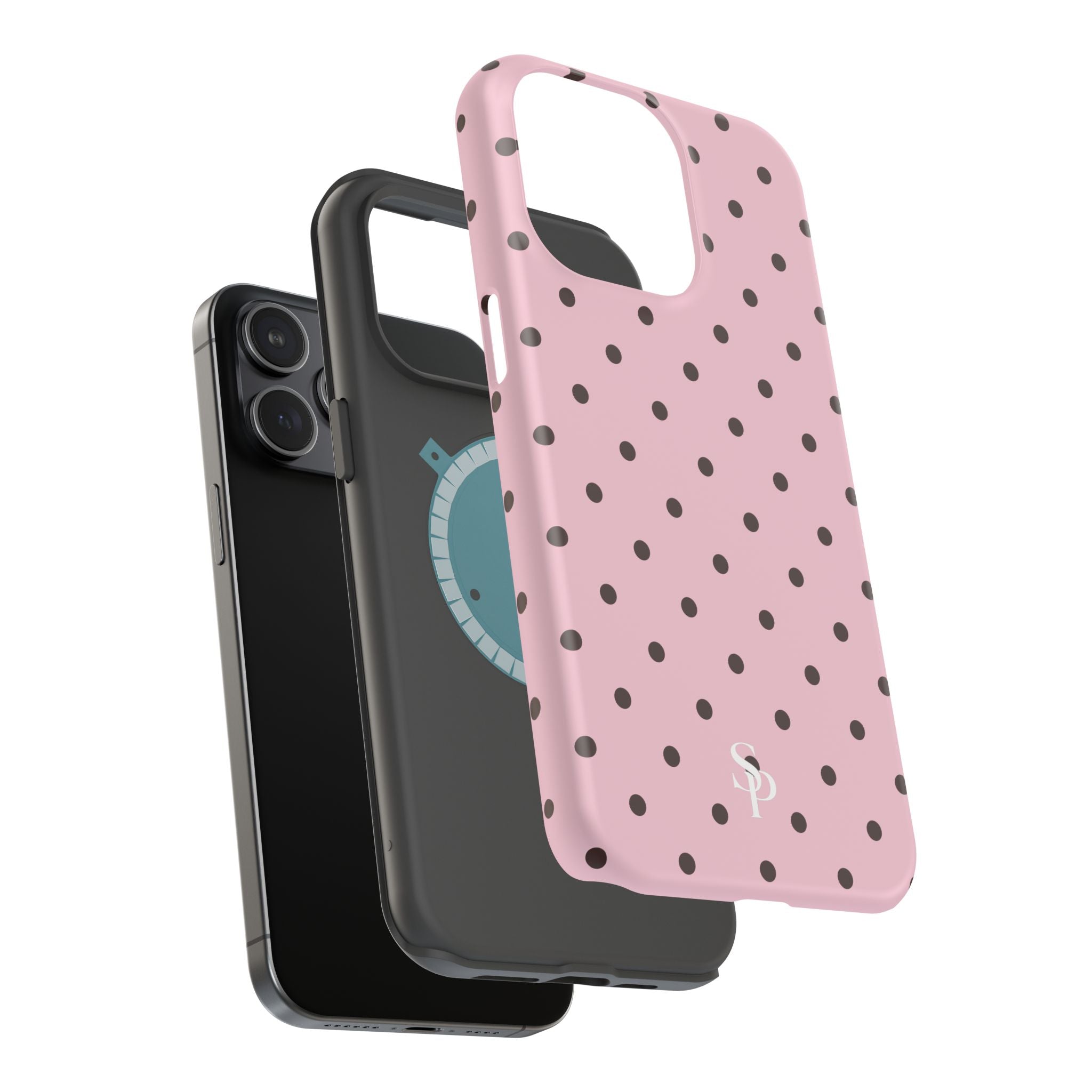 Pink Polka Dot Magnetic Impact Phone Case