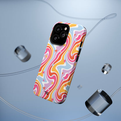 Colorful Impact-Resistant Phone Case - Vibrant Swirl Design