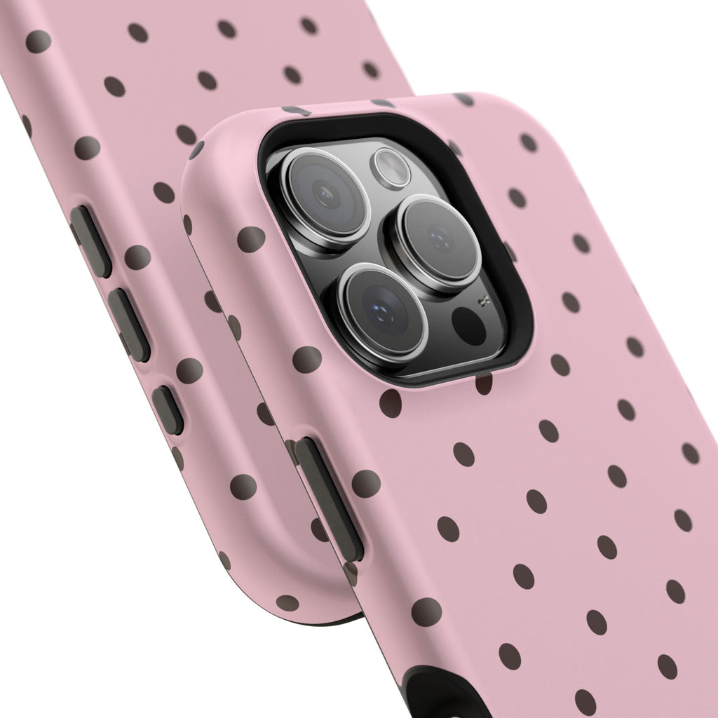 Pink Polka Dot Magnetic Impact Phone Case