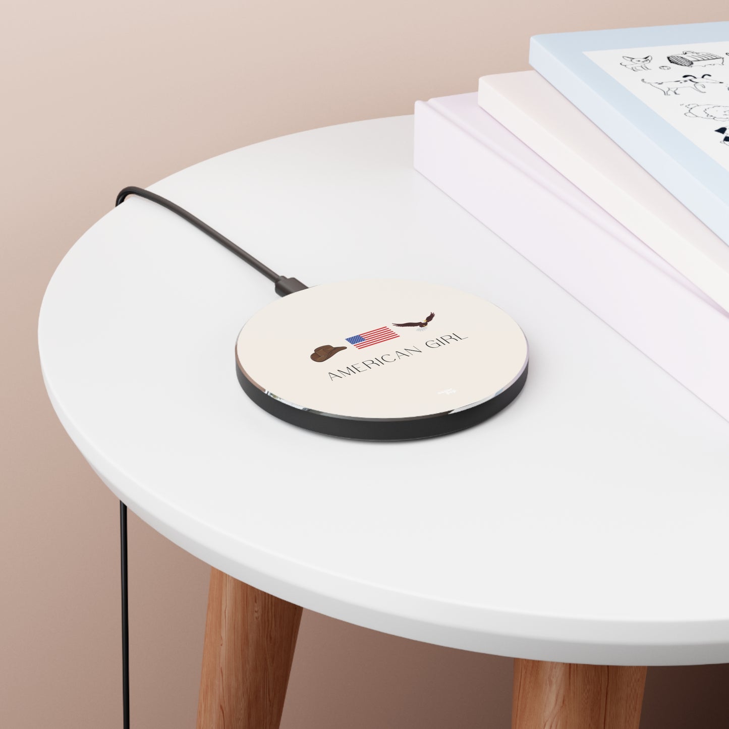 American Girl Wireless Charger - Fast Charging Pad for Patriotic & Stylish Tech Lovers