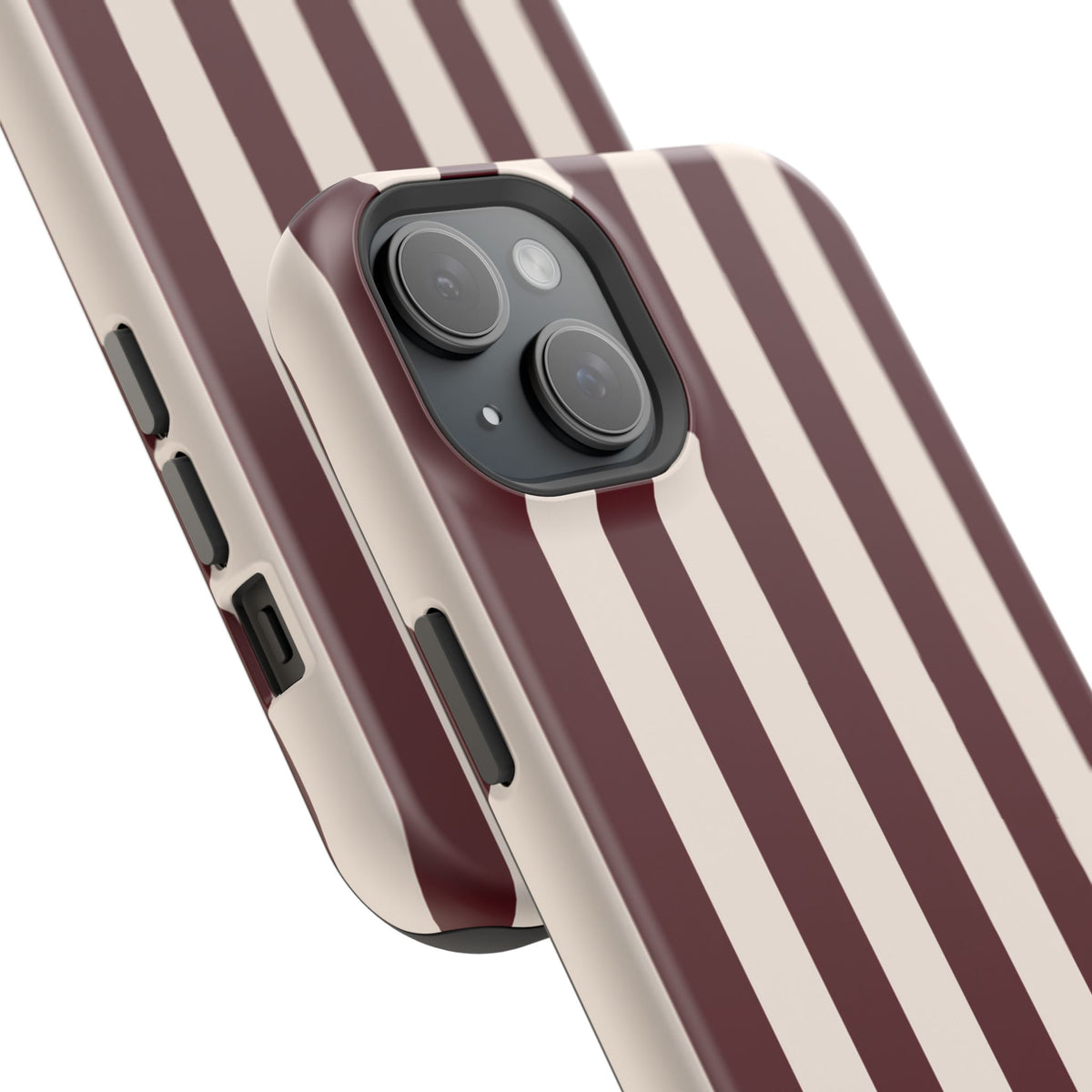 Burgundy Striped Magnetic Phone Case