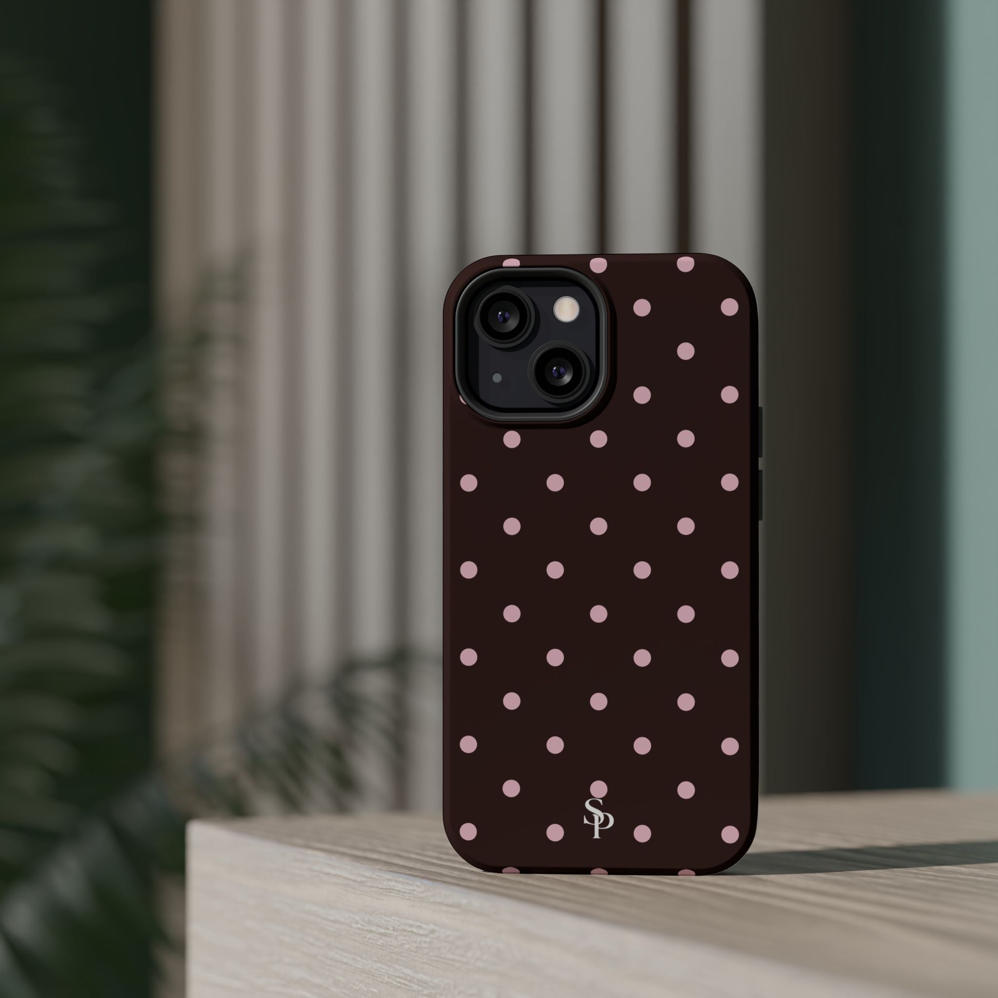 Brown Polka Dot Magnetic Impact-Resistant Phone Case