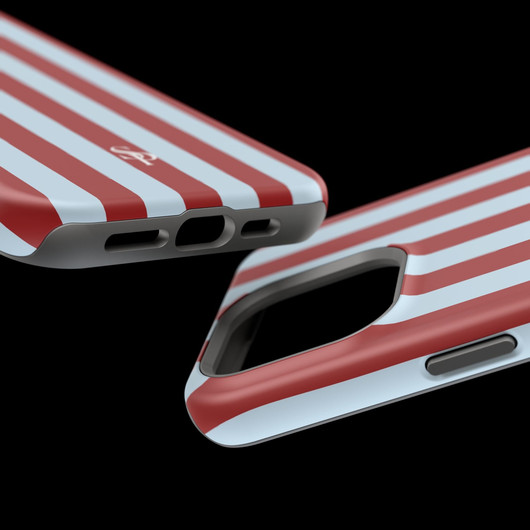 Red & Light Blue Vertical Stripe Magnetic Impact-Resistant Phone Case