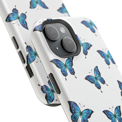 Blue Butterfly Impact-Resistant Cases