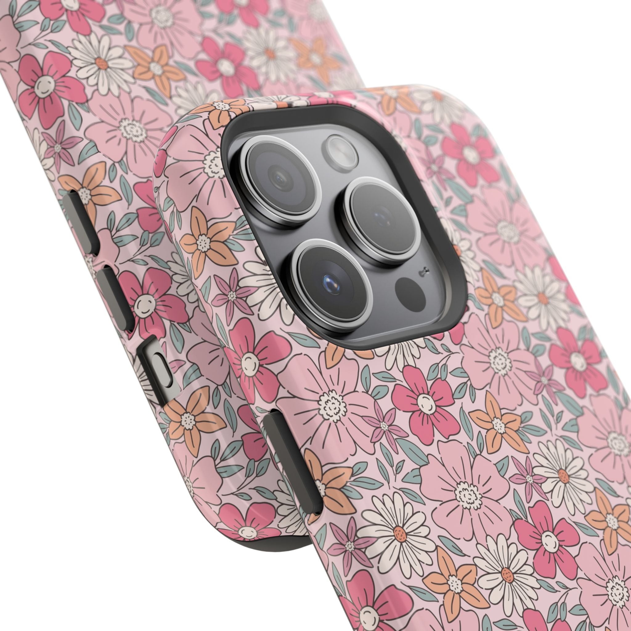 Pink Flowers Impact-Resistant Case
