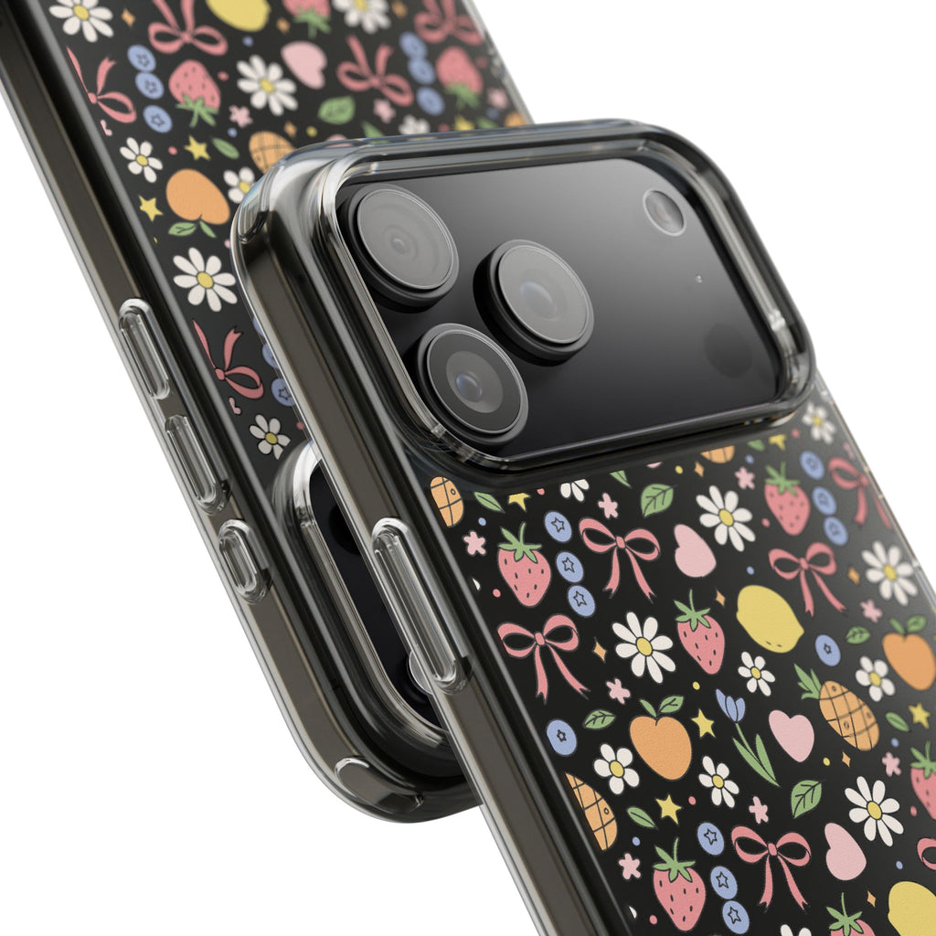 Fruit and Floral Pattern Clear Case