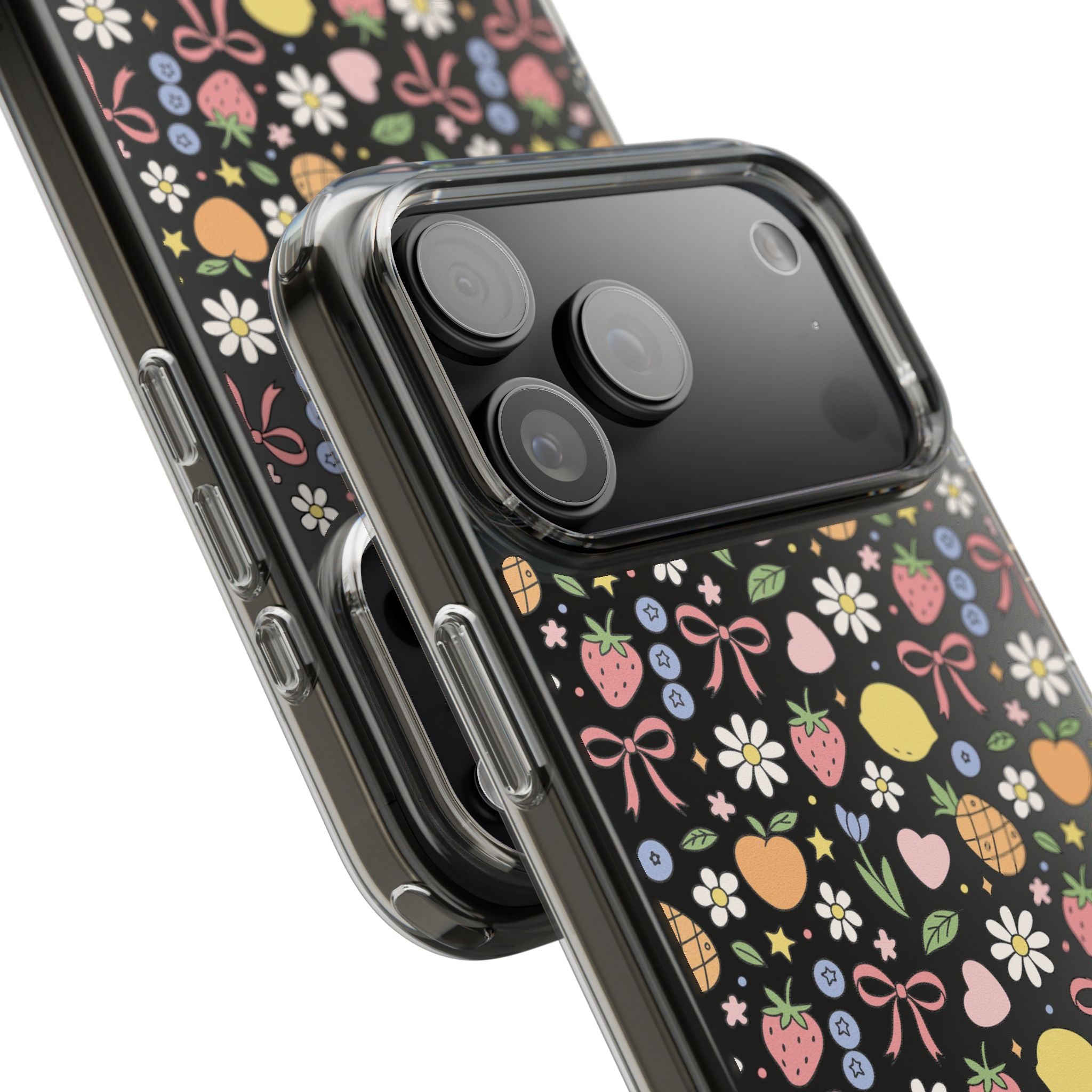 Fruit and Floral Pattern Clear Case