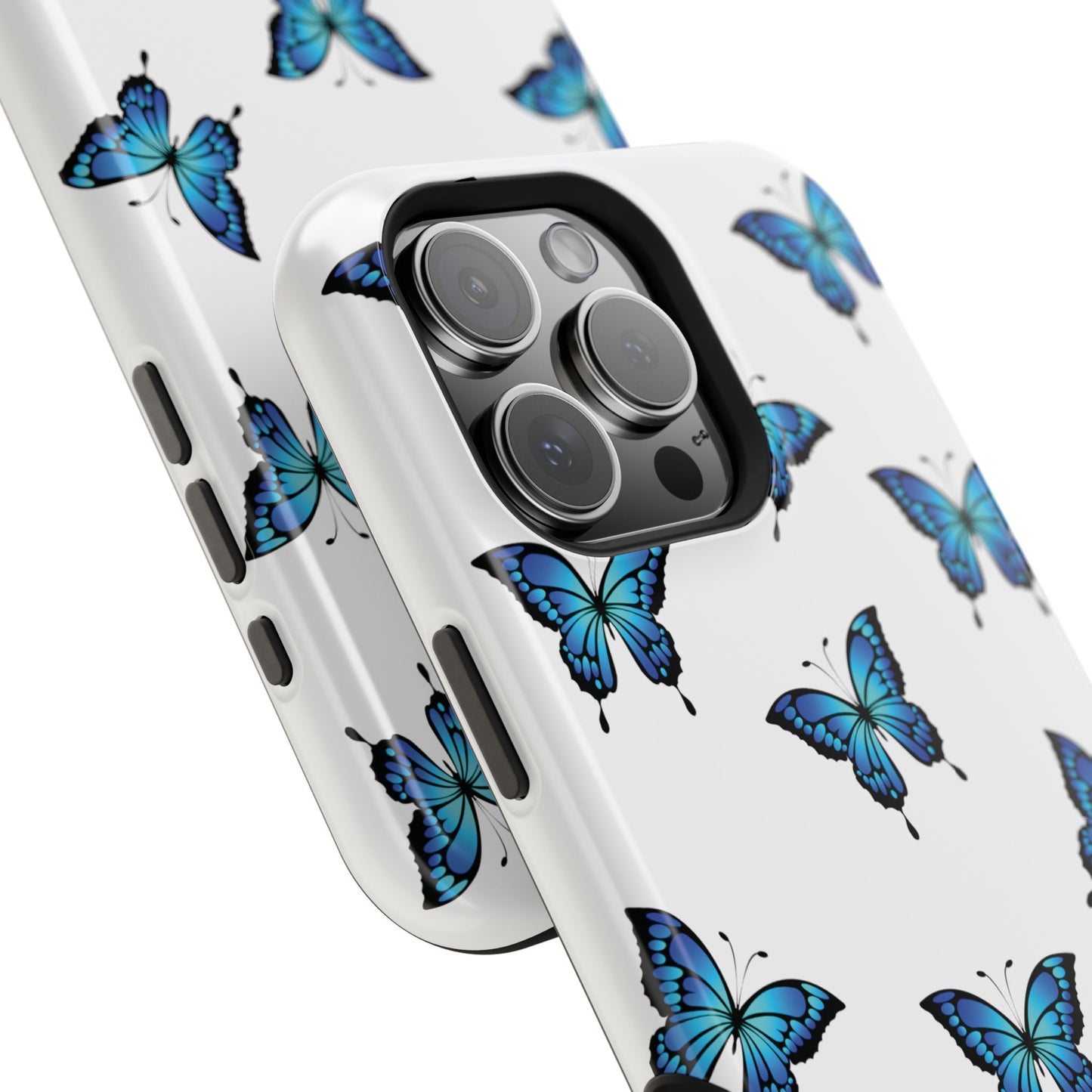 Blue Butterfly Impact-Resistant Cases